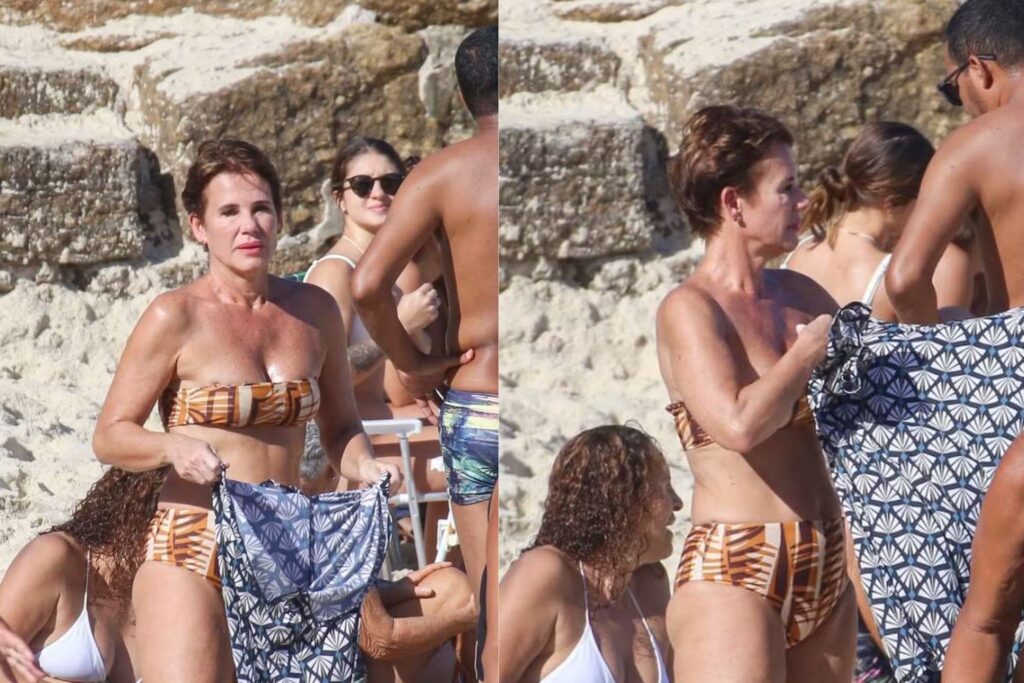 Andrea Veiga curte praia no Rio