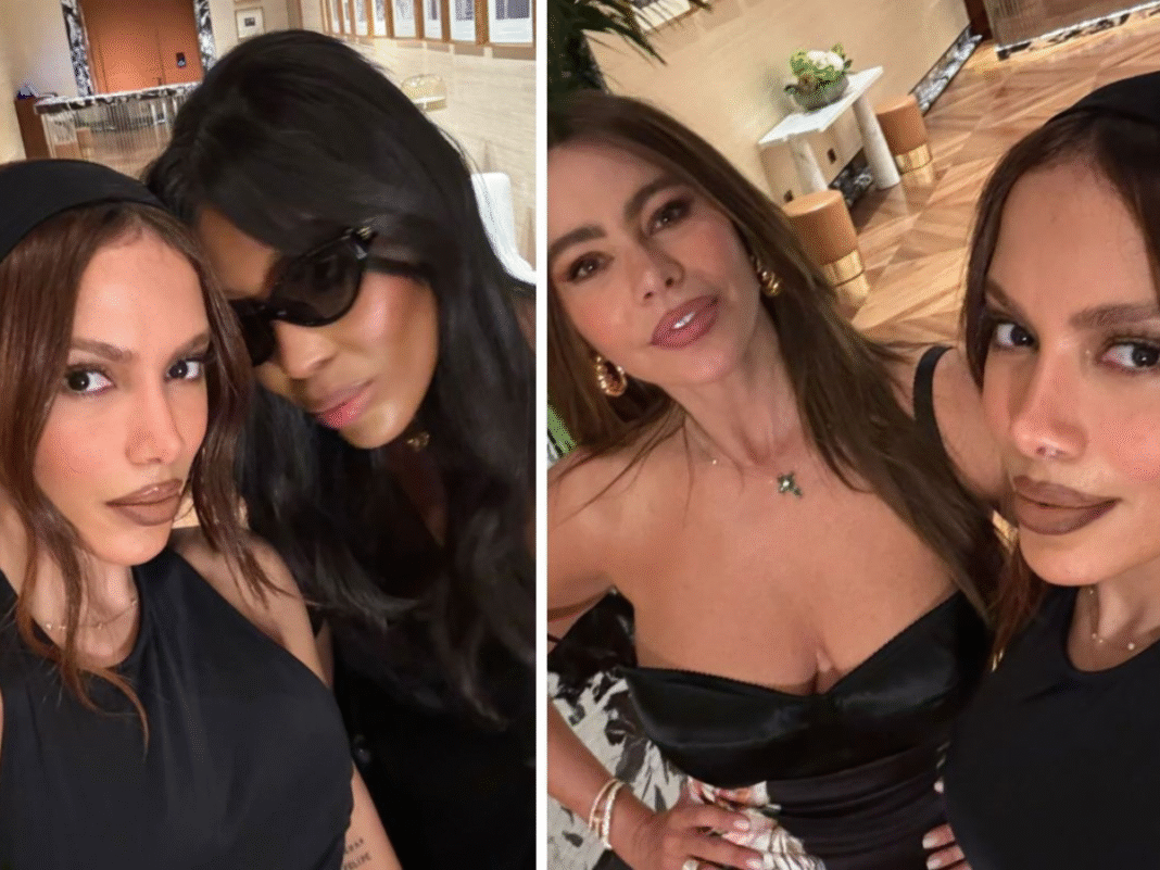 Recuperada do susto, Anitta posa ao lado de nomes como Naomi Campbell e Sofía Vergara