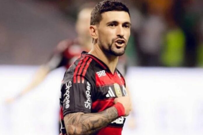 Arrascaeta em ação pelo Flamengo