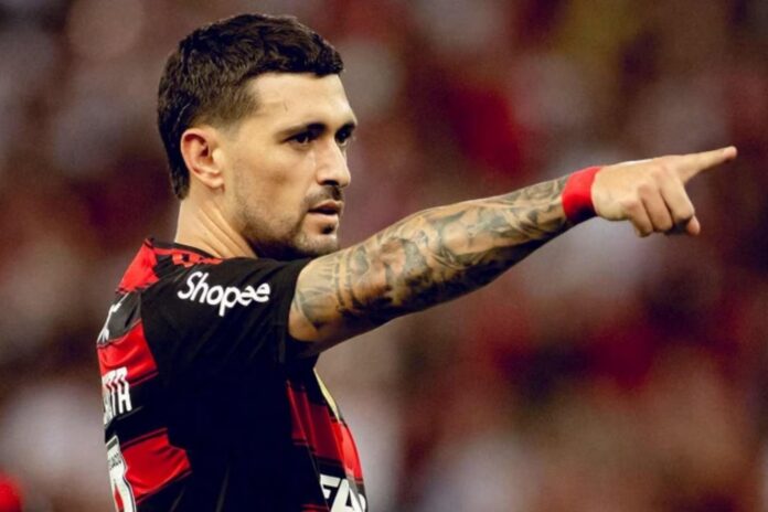 Arrascaeta em ação pelo Flamengo