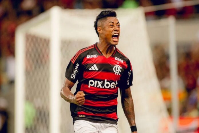 Bruno Henrique em ação pelo Flamengo
