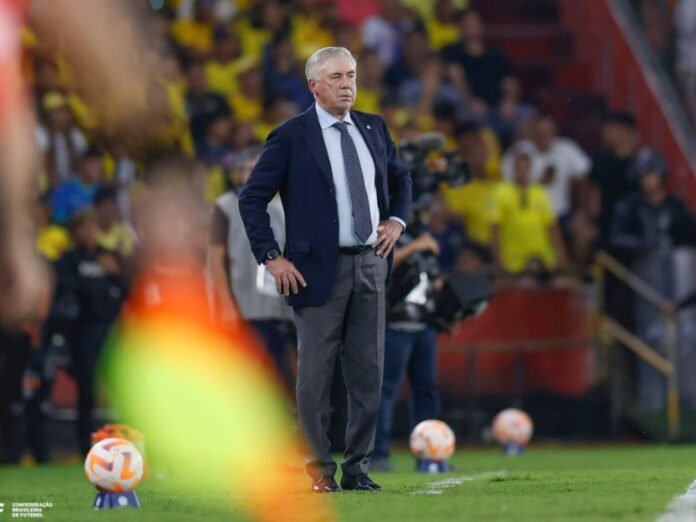 Carlo Ancelotti em sua estreia pela Seleção Brasileira no Equador - Foto: Rafael Ribeiro/CBF