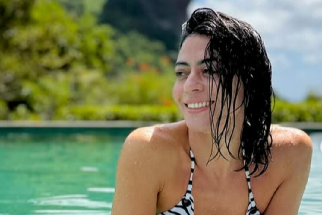 Com novo visual, Carol Castro grava com José Loreto e Patrícia Abravanel no SBT após sucesso em novela da Rede Globo