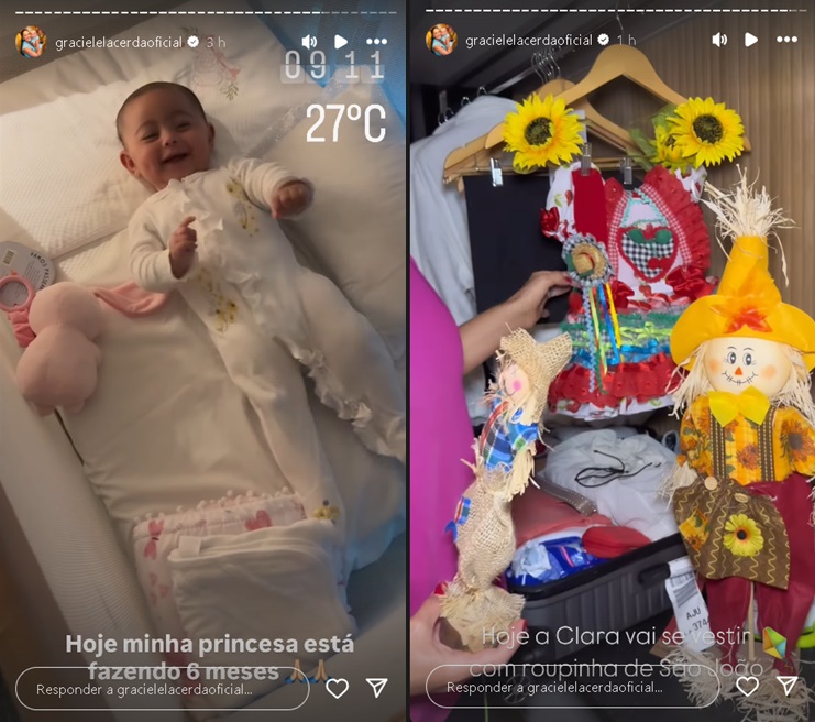 Clara, filha de Zezé Di Camargo e Graciele