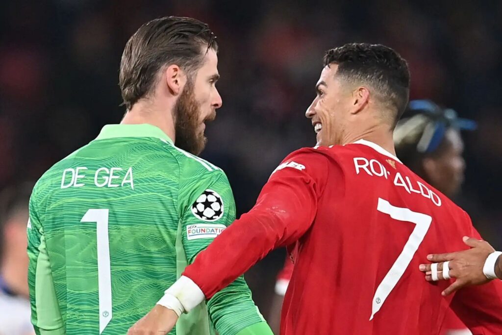 David De Gea e Cristiano Ronaldo em ação pelo Manchester United