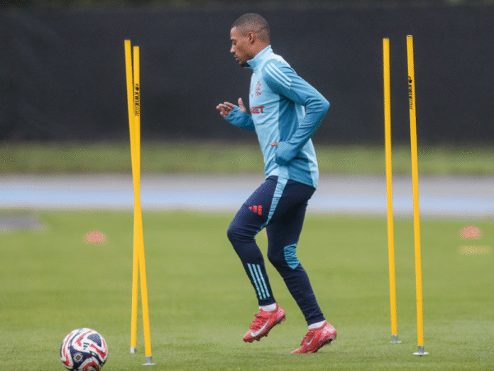 De La Cruz durante treino do Flamengo em Atlantic City (Fotos: Gilvan de Souza/Flamengo)