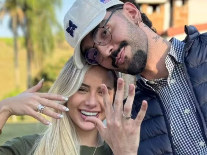 Duda Correa e Luan Pereira pouco depois de anunciarem o noivado - Foto: Instagram