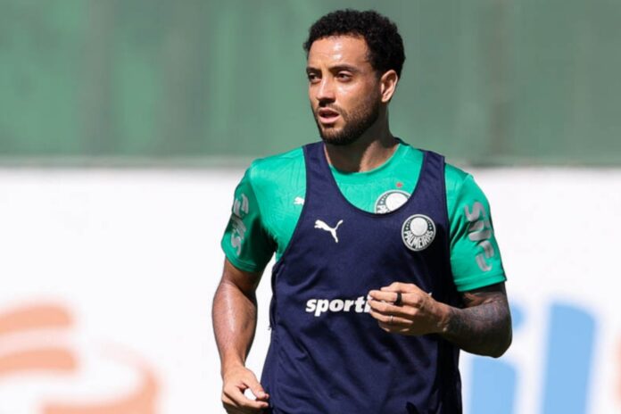 Filipe Anderson em treino do Palmeiras