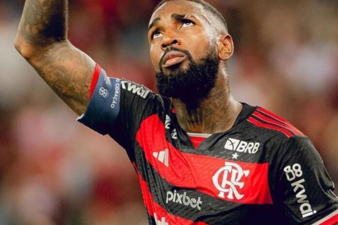 Gerson em ação pelo Flamengo
