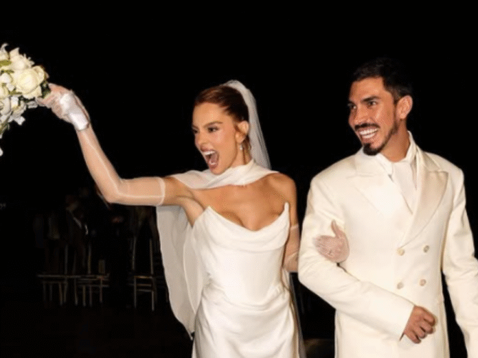 Giovanna Lancelotti e Gabriel David se casam nos pés do Cristo Redentor, no Ri de Janeiro (Foto: Reprodução/Instagram)