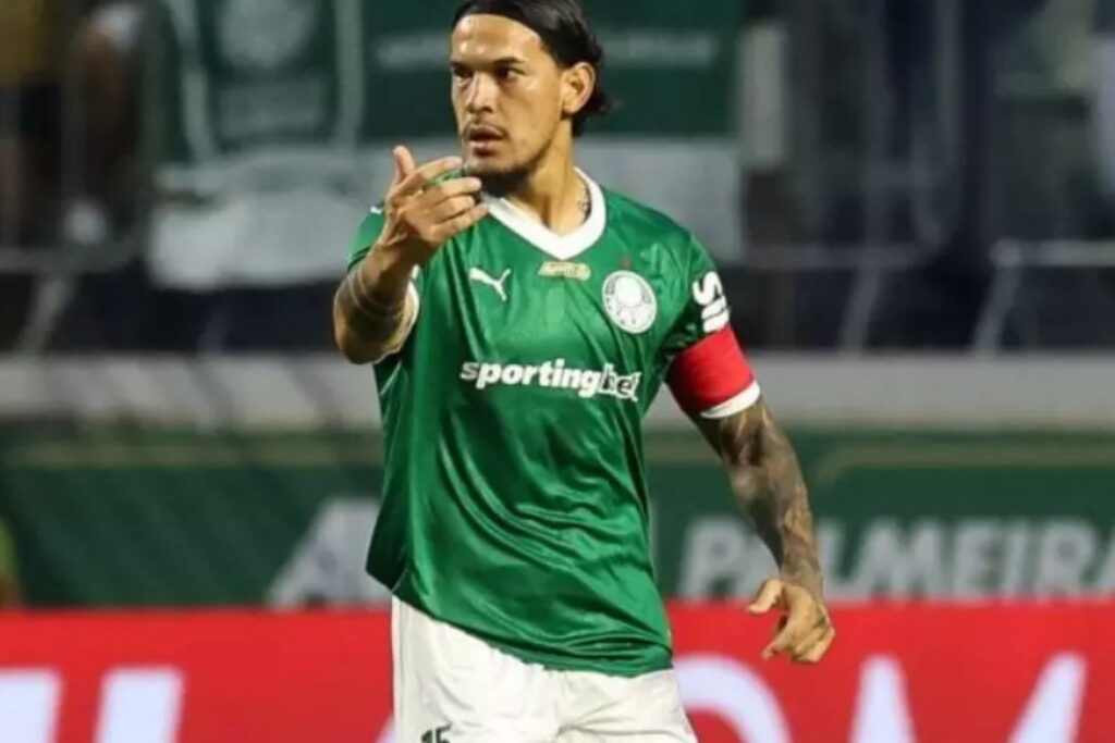 Gustavo Gómez em ação pelo Palmeiras