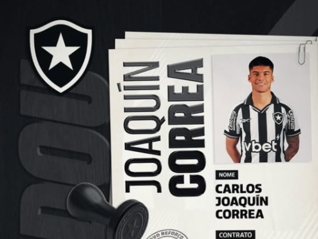 Botafogo anuncia a contratação de Joaquín Correa (Foto: Reprodução/Botafogo)
