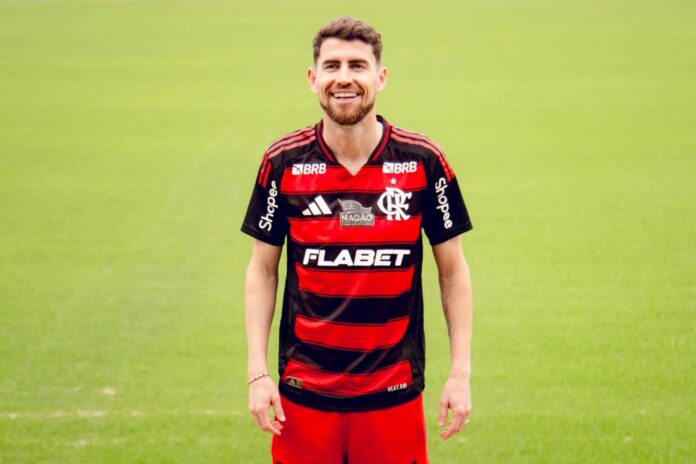 Jorginho em apresentação no Flamengo