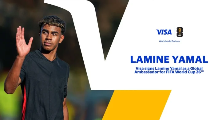 Lamine Yamal enquanto embaixador da Visa (Foto: Divulgação/Visa)