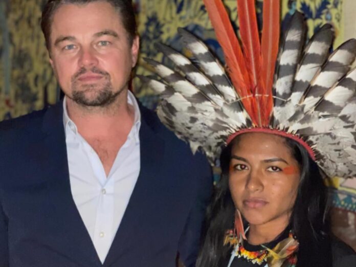 Leonardo DiCaprio no lançamento do filme sobre a Amazonia (Foto: Instagram)