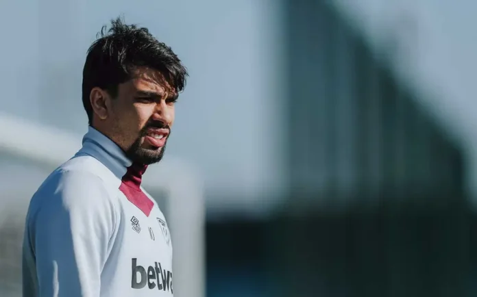 Lucas Paquetá durante treino do West Ham (Foto: Divulgação/West Ham)