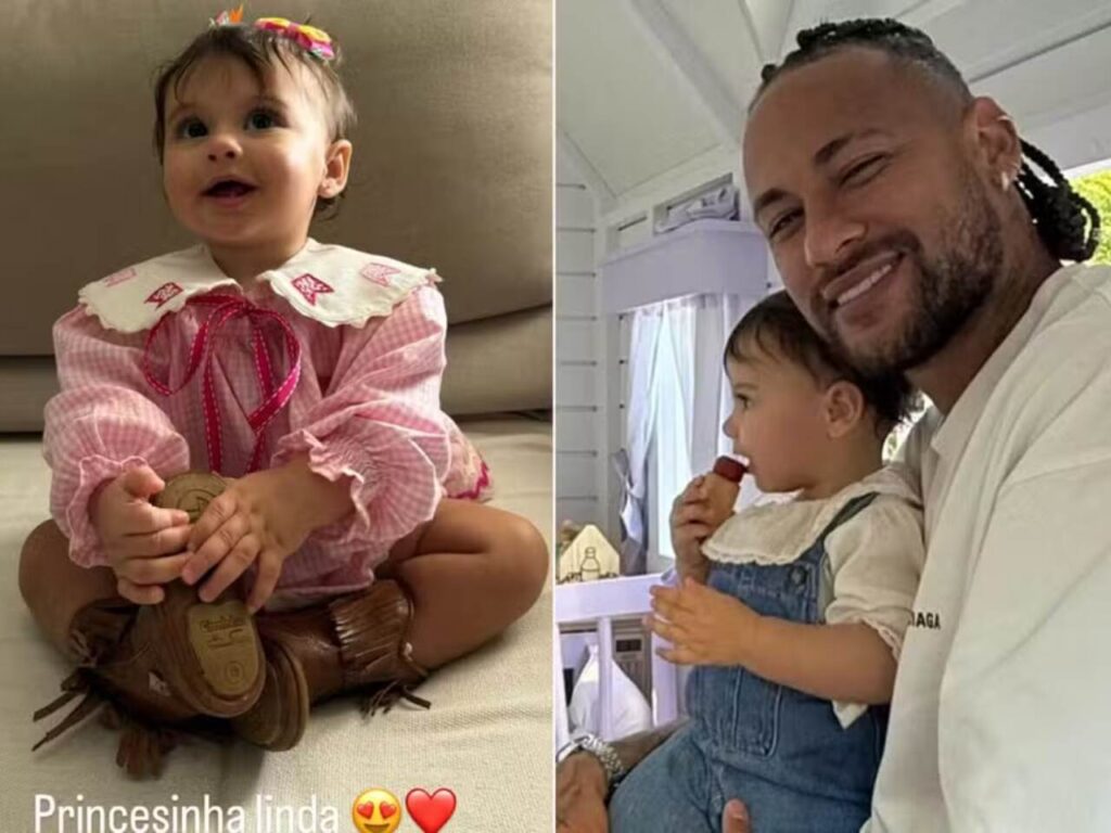 Neymar faz elogio à Helena em rara aparição da caçula em suas redes (Foto: Instagram)