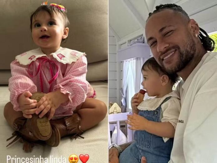 Neymar faz elogio à Helena em rara aparição da caçula em suas redes (Foto: Instagram)