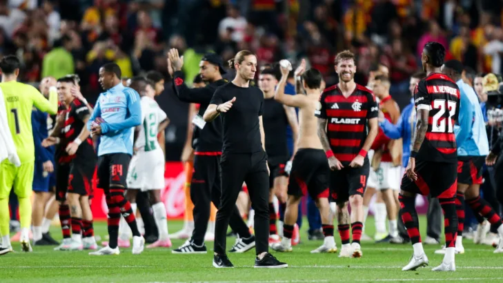 Time do Flamengo apó vitória no Mundial (Foto: Gilvan de Souza/Flamengo)