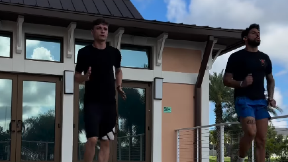 Yuri Alberto e Breno Bidon treinam juntos (Foto: Reprodução/Instagram)