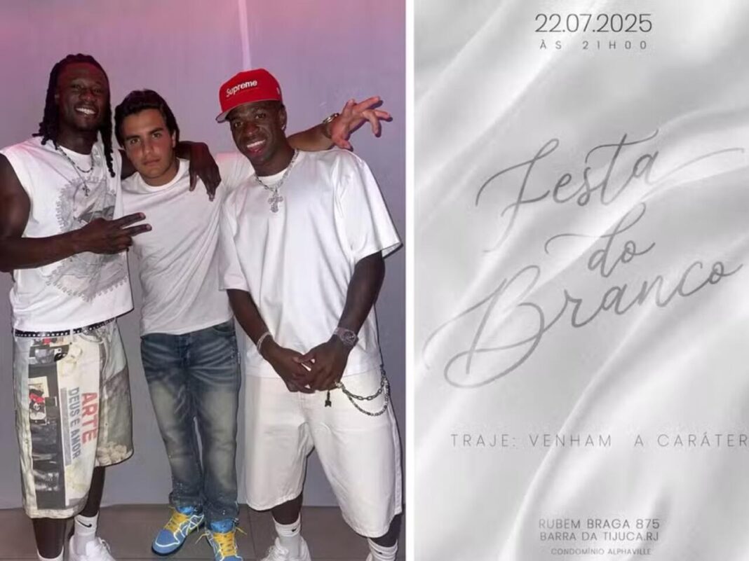 Filho de Ivete Sangalo marca presença em aniversário de Vini Jr