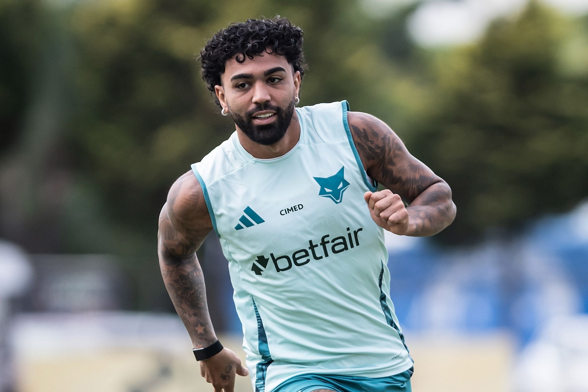 Gabigol durante treinamento pelo Cruzeiro (Foto: Gustavo Aleixo/ Cruzeiro)