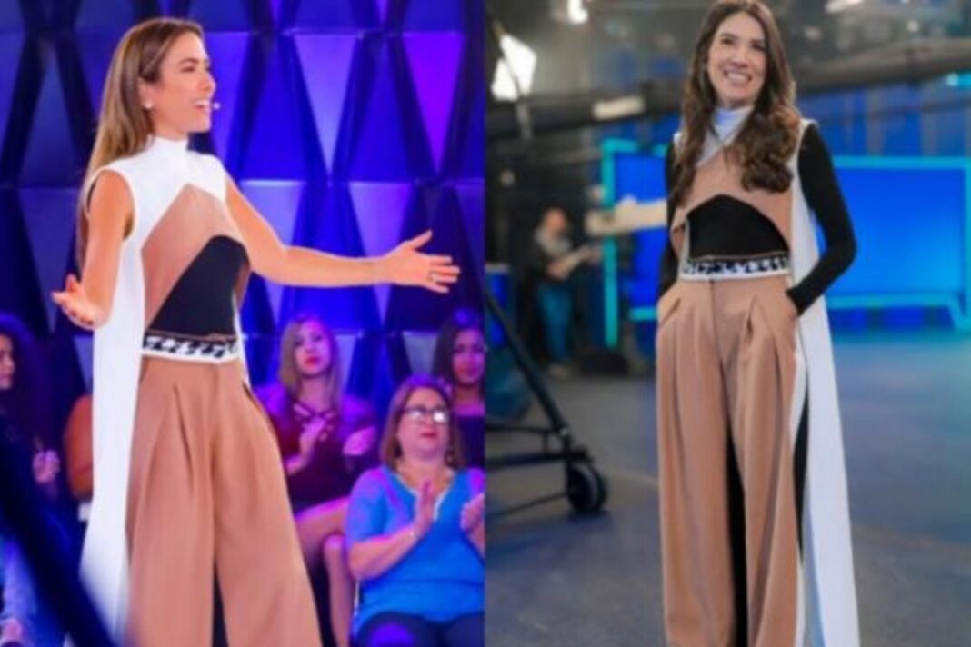 Rebeca Abravanel usa exatamente o mesmo look de Patricia, sua irmã