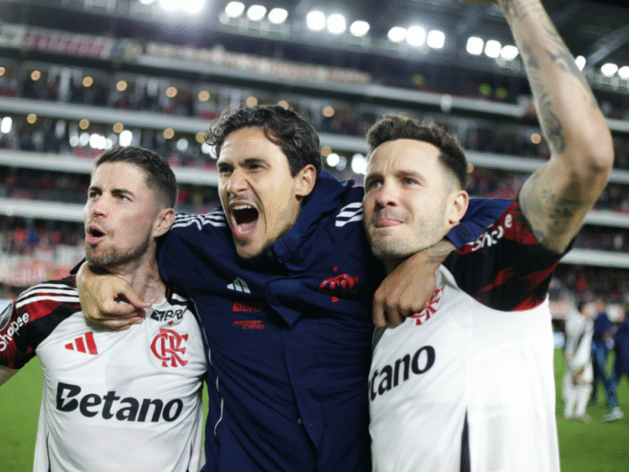 Flamengo avança à semifinal da Libertadores (Foto: Gilvan de Souza/CRF) Flamengo avança à semifinal da Libertadores (Foto: Gilvan de Souza/CRF)