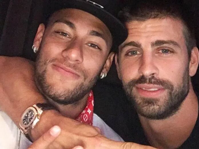 Gerard Piqué e Neymar juntos (Foto: Reprodução/X)