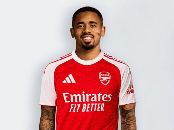 Gabriel Jesus pelo Arsenal (Foto: Divulgação/Site Oficial Arsenal)