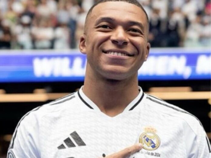 Kylian Mbappé pelo Real Madrid (Foto: Divulgação)