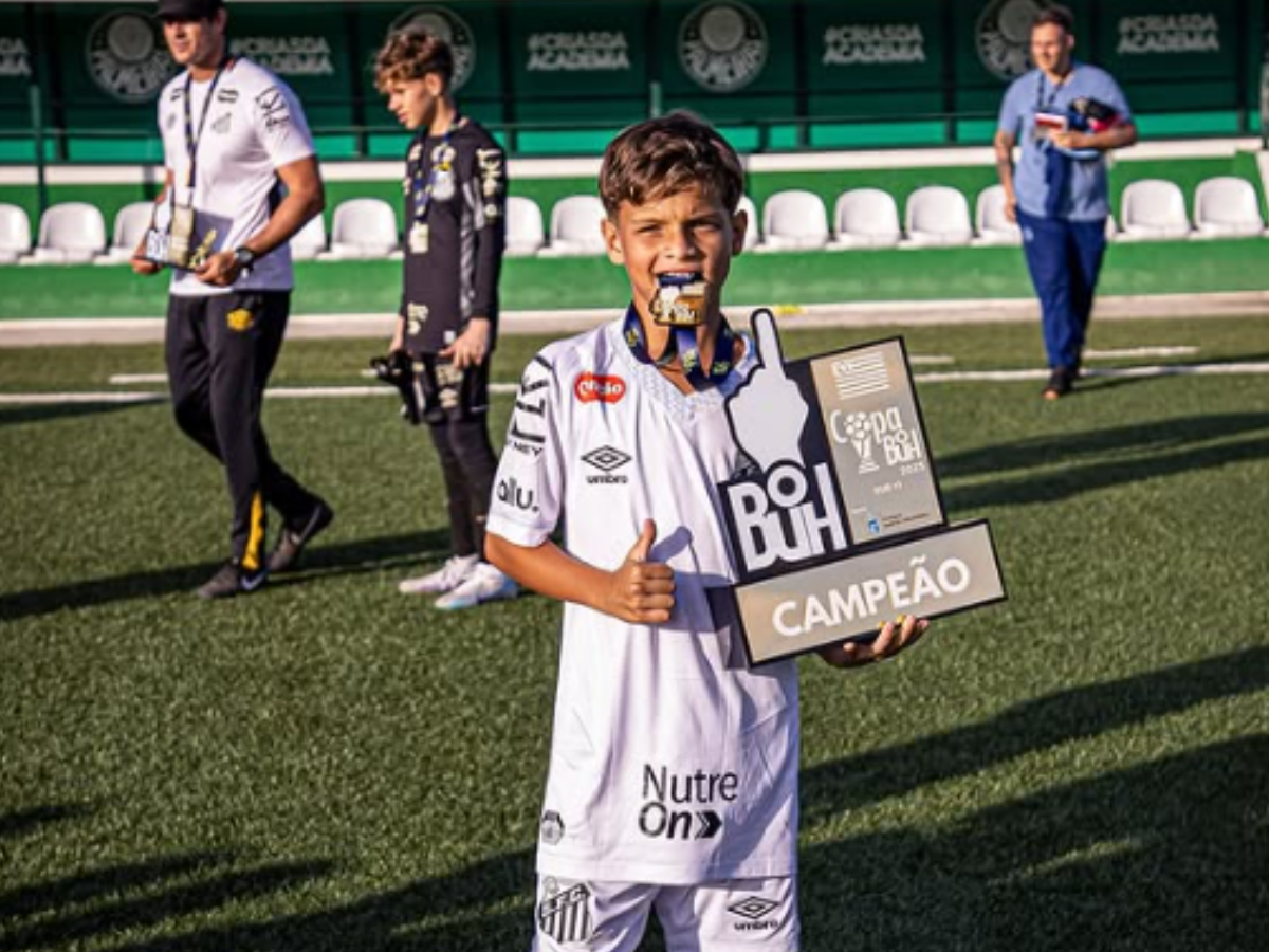 Cristiano Ronaldo pela base do Santos