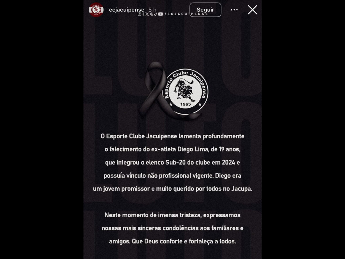 Jovem da base do Palmeiras é morto aos 19 anos (Foto: Reprodução)