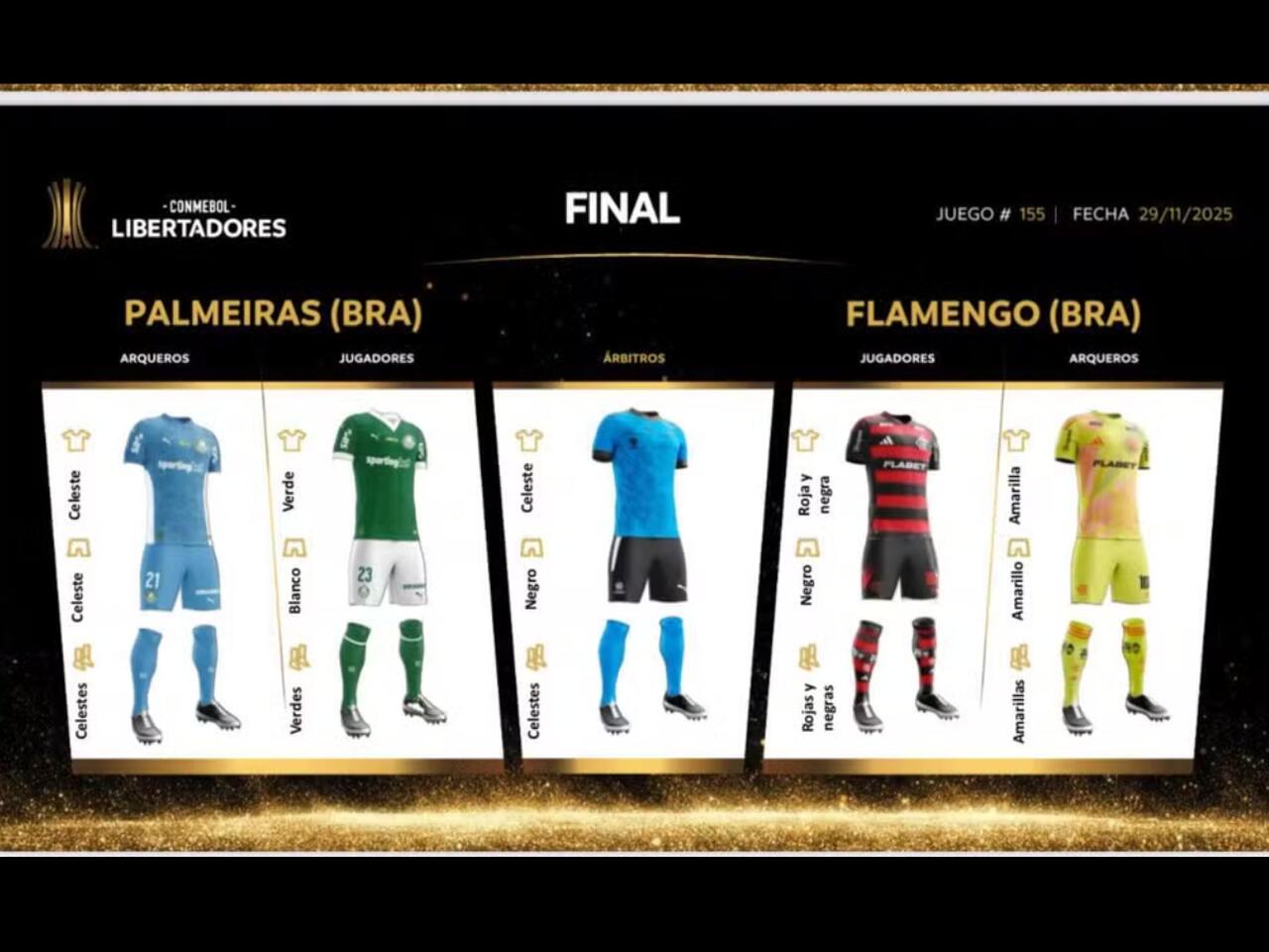 Uniformes de Flamengo e Palmeiras para final da Libertadores (Foto: Divulgação)