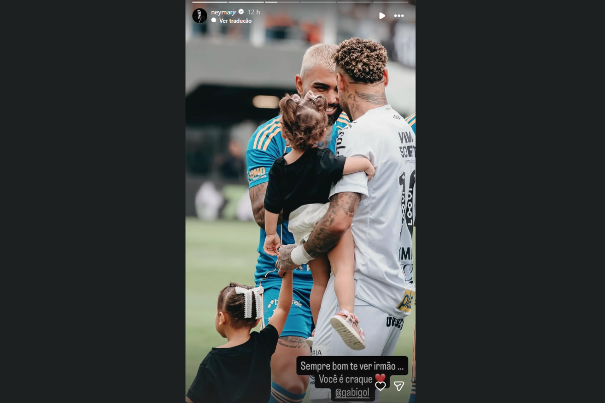 Reencontro de Gabigol, do Cruzeiro, e Neymar, do Santos