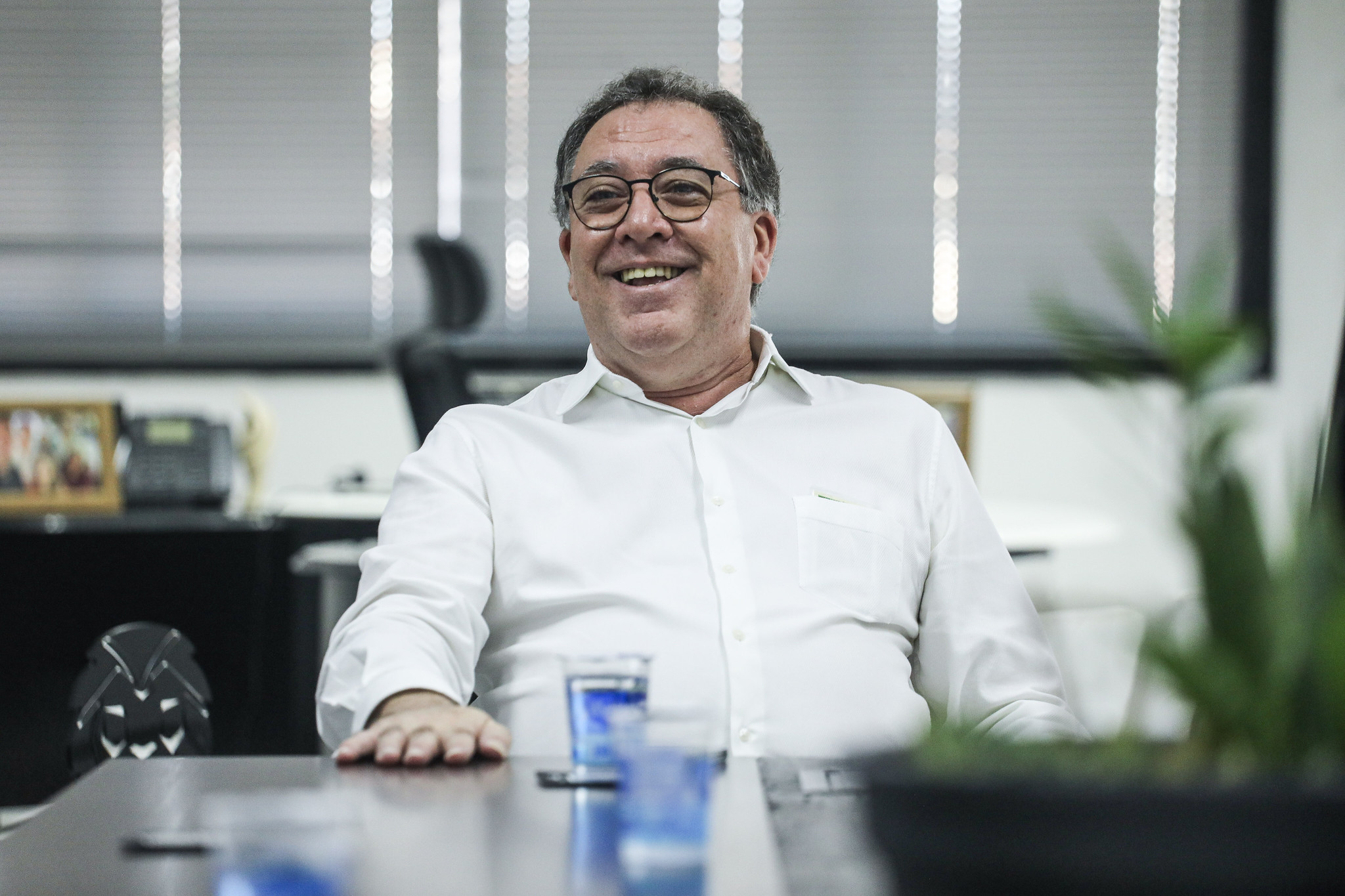 Presidente Marcelo Teixeira. Foto: Reinaldo Campos/ Santos F.C.