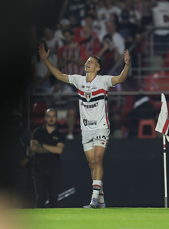 A declaração de Gustavo Santana após marcar seu primeiro gol pelo São Paulo