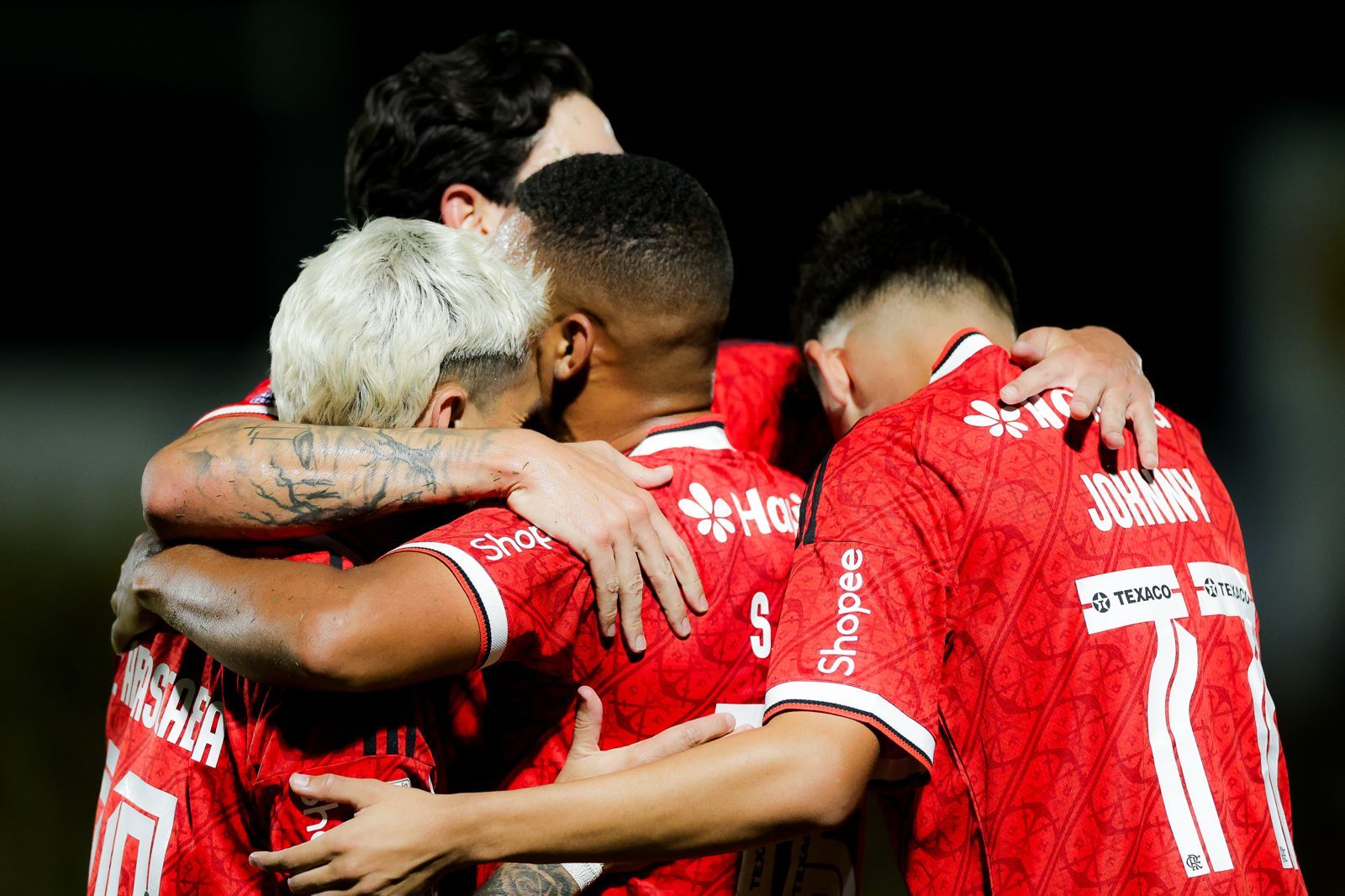 Elenco do Flamengo. (Foto: Givan de Souza / Flamengo)
