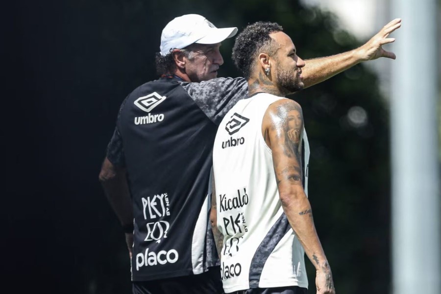 Atitude de Cuca com Neymar em Remo x Santos viraliza