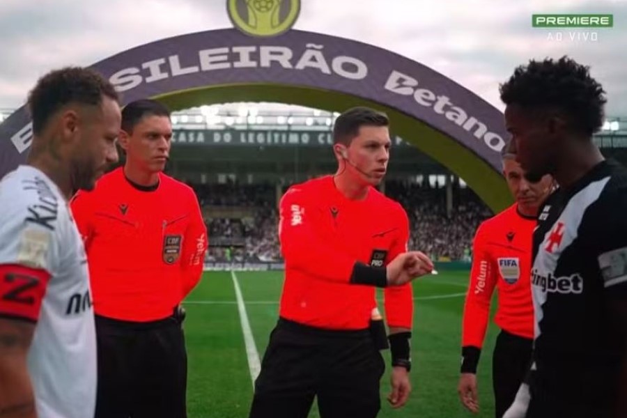 Neymar e Thiago Mendes em Vasco x Santos