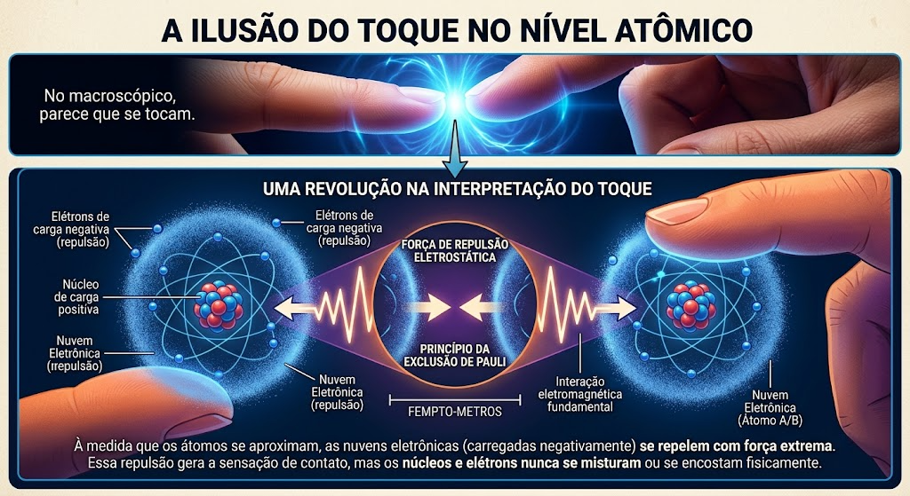 Leia esse texto e descubra que seus dedos, na verdade, nunca encostam Leia esse texto e descubra que seus dedos, na verdade, nunca encostam